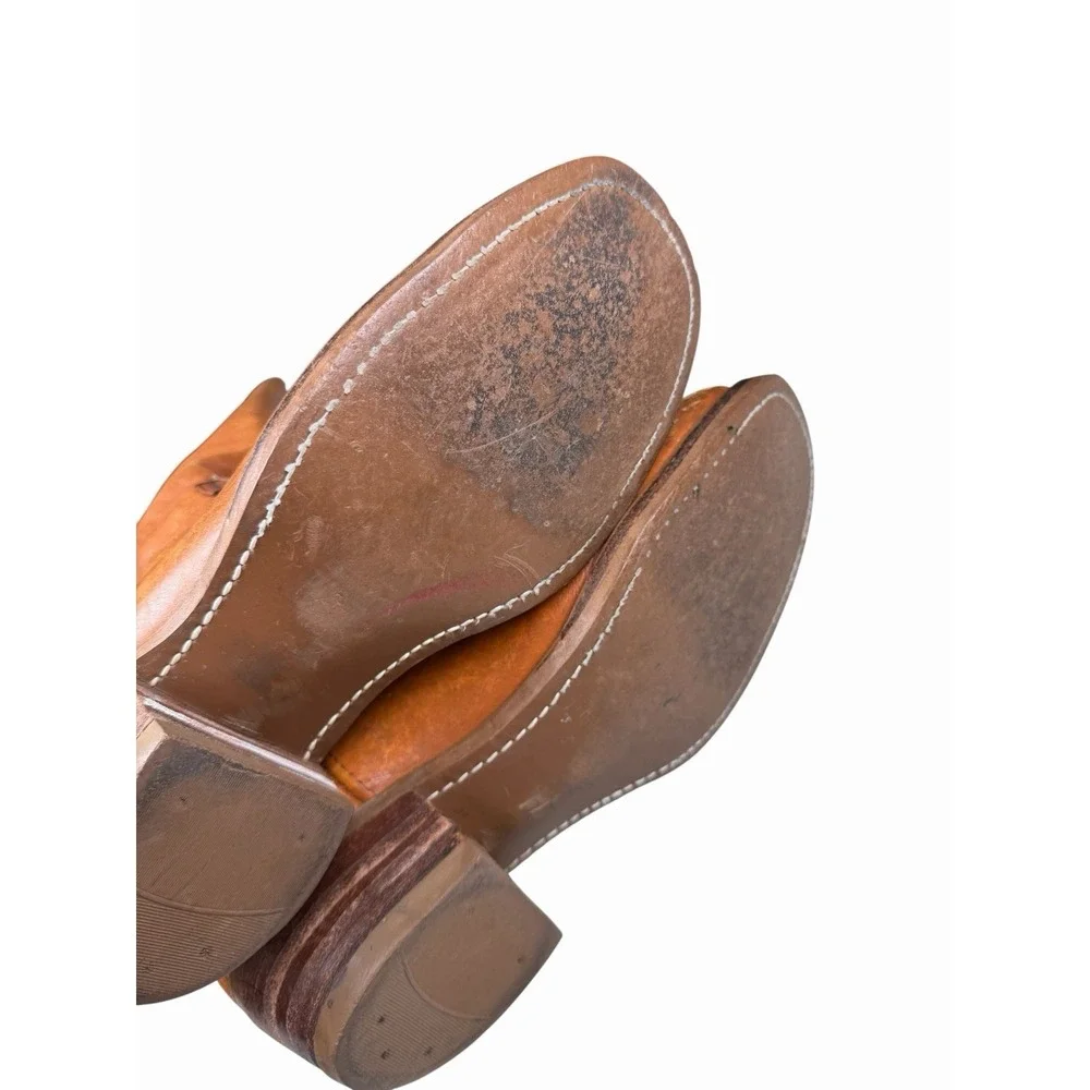Vintage BIG THUNDER Rust Leather Campus Boots Made in the USA Men's 10.5D